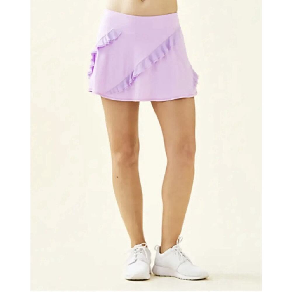 Lilly Pulitzer Luxletic UPF 50 Lilac Purple Ruffle Mini Tennis Skort XS